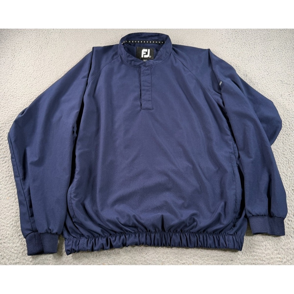 Footjoy FJ Windshirt Men L 1/4 Snap Button Henley Style Golf Windbreaker Jacket